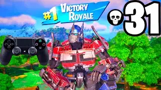 Optimus Prime (Battle-Tested) Skin Gameplay: 31 Kill Zero Build Solo Squad Win in Fortnite C4 S3