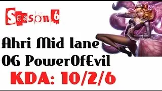 EU Challenger LoL - OG PowerOfEvil - Ahri Mid lane (Feb 6, 2016)