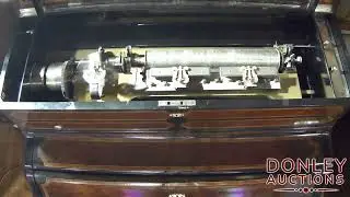 Lot 2149 Fall Classic Auction - Palliard Style Cylinder Inlaid Music Box Desk