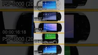PSP-1000 vs PSP-2000 vs PSP-3000 vs PSP Go vs PSP Street - Boot Up Speed Comparison #shorts #short