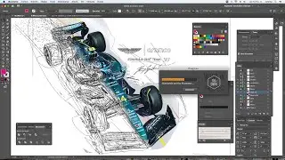 LAS VEGAS GRAND PRIX F1 POSTER / VECTOR ILLUSTRATION PROCESS / ASTON MARTIN F1 TEAM  FERNANDO ALONSO