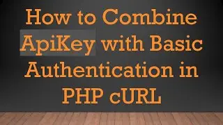 How to Combine ApiKey with Basic Authentication in PHP cURL