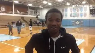 University's DeAndre Austin following a PAC win over South. Nice performance @dupp11 with a game-hig