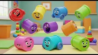 Nine Little Toy Tunnels Crawl Crawl Crawl | Adventure & Action Song for Kids