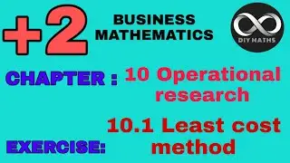 Class 12 business mathematics chapter 10 exercises 10.1 least cost method