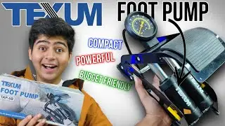 TEXUM Foot Pump | Compact Air Pump for Car and Bike | Best Foot Pump for Car Bike Cycle