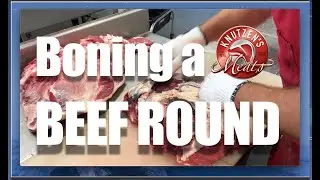 Boning a Beef Round at Knutzen's Meats