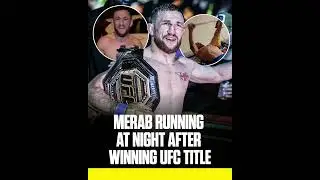 CHAMPIONMERAB RUNNING AT NIGHT AFTER WINNING UFC TITLE🤔
