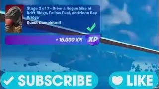 Drive a Rogue Bike at Drift Ridge, Follow Fuel, and Neon Bay Bridge - Fortnite