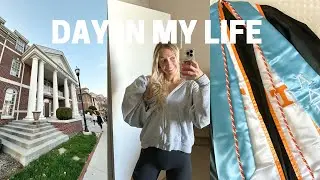 COLLEGE DAY IN THE LIFE | getting my cap and gown, class, and watching sweet 16 game! - utk