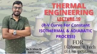 P-V Curve for Isothermal & Adiabatic Process ||By Er. Vikas Sir||_Mechanical Engineering