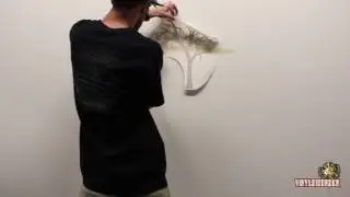 Horizontal Hinge Method - How to apply a Wall Decal - Vinyldisorder.com