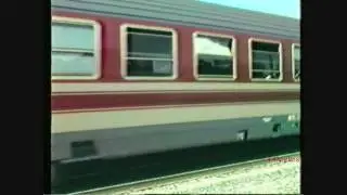 Linea Pisa - Roma Aln 990 + Doppia E444 Tartaruga d'origine a Cecina Luglio 1986