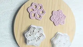 Embossed Flower Earrings Necklace Clay Cutter