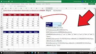 Cómo Crear una Función Calendario Automático en Excel con LAMBDA