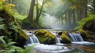 Relaxing Water Sounds in Forest Stream | Deep Sleep, Stress Relief, Nature Ambience