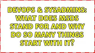 DevOps & SysAdmins: What does msDS stand for and why do so many things start with it?