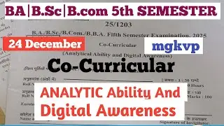 Ba 5th Semester co curricular analytic ability and digital Awareness|#pyq|#expertclassesbymanjumam 