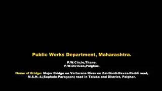 Vittarna bridge, Maharashtra PWD work
