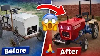 Before and After Mini Tractor 🚜 look 👀 #viral #minitractor #viralvideos #modificition #swaraj855 