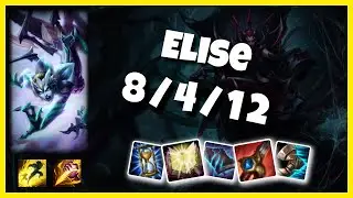 KOREAN Challenger Elise JUNGLE (8/4/12) vs EVELYNN Gameplay Replay - Patch 10.20