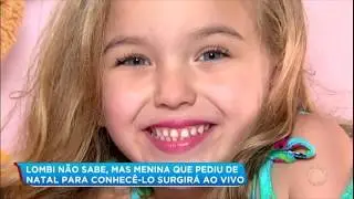 Menina emociona ao pedir ao papai noel para conhecer Lombardi
