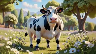 Four Spotted Cows Moo All Day | Farm Song for Kids | Nursery Rhymes and Animal Fun