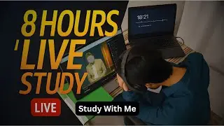 8 hours Study Session | Study with me | Study with ibrahim | No music | 50/5 Pomodoro