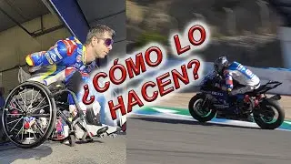 Moto adaptada para  pilotos lesionados.