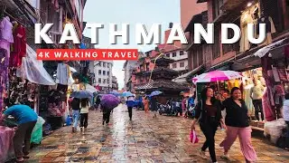 Kathmandu, Nepal in 4K | Peaceful Virtual Walk Through The Oldest Historic Streets 2025