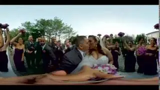 Diana & Jacob 360 Bridal Party Kiss