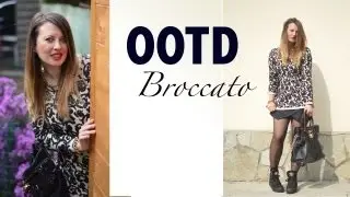 OOTD,Outfit autunnale..Broccato Black and white