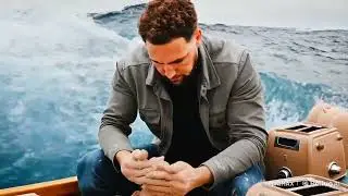 Klay Thompson Molding Clay On A Boat Surrounded By Toasters