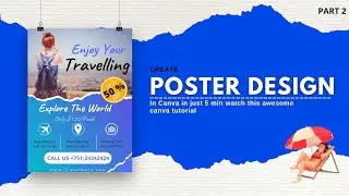 Дизайн плаката с помощью Canva | Дизайн флаера | Дизайн туристического агентства | Designtalk |