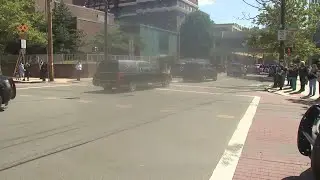 Video: Law enforcement procession leaves Yale New Haven Hospital
