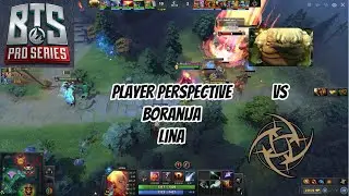 BoraNija [Lina] player perspective - MUDGOLEMS vs NINJAS IN PYJAMAS - BTS Pro Series Season 3