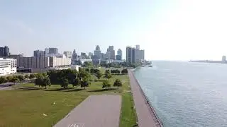 Detroit River &bull; 4K Drone &bull; Free Stock Footage &bull; The Drone World 🚁🌍