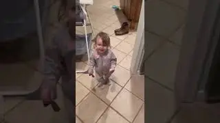 Hide and Seek with cute happy baby girl