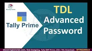 TDL Files Download & Login Password Setting in Tally Prime Tamil