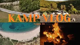 Relaxing Camping in Izmir Turkey, Fire & Nature Sounds