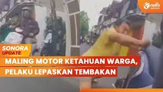 Detik-detik Maling Motor Ketahuan Warga, Lepas Tembakan hingga 1 Warga Luka | SONORA UPDATE