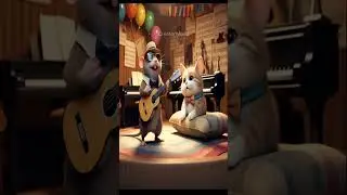 a mouse sings in front of a cute cat. #reggae #reggaemusic #trending #shortvideo