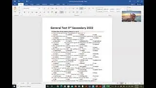 Answering a general English test 3rd Secondary  حل إختبار إنجليزى عام ثالثة ثانوى