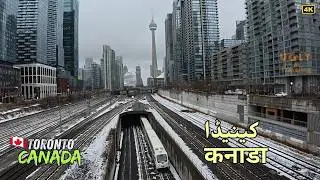 Breathtaking Toronto's Urban Walk from Bathurst Street to the CN Tower | Canada 4K