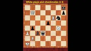FIND THE CHECKMATE IN 8 MOVES !
