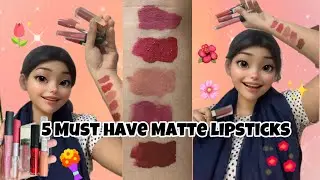 5 Must have Matte lipsticks that suit on Asian  skin tones 💄 |Most affordable 😩🤌🏽