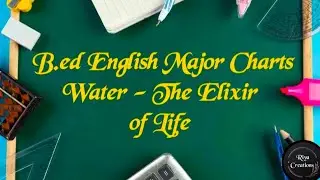 B.ed English Major Charts || Water - The Elixir of Life || Riya Creations