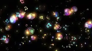 Relaxing Meditation, Healing, Deep Sleep Music, Sensory, Screensaver, Study, Shimmering Music Notes