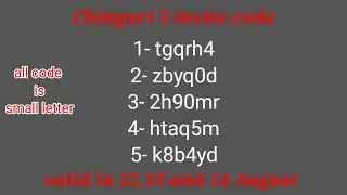 chingari invite code! today new code chingari!