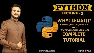 Python Programming - Python List and Variables Complete Tutorial!!